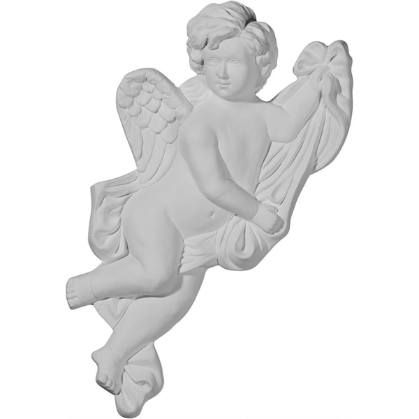 Ekena Millwork 10 5/8"W x 9 3/8"H x 1 1/8"P Seville Angel Corner Onlay, Left ONL10X09X01SE-L - main